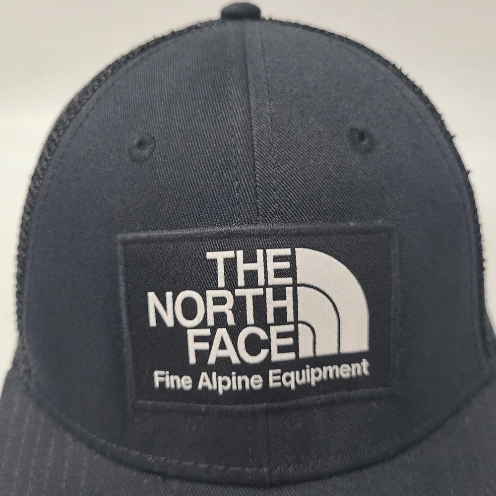 The North Face Hat Snapback Trucker Mesh Black White Fine Alpine Equipment Men
